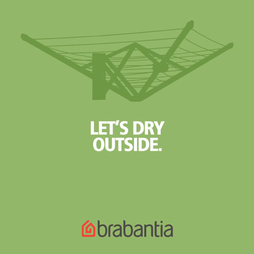 Brabantia WallFix WallMounted Clothes Drying Rack with Protective